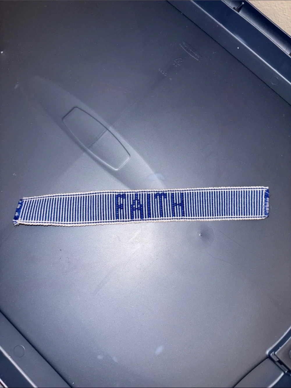 Striped Blue 'FAITH' Bookmark